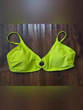 No Boundaries Neon Lime Ring Bikini Top